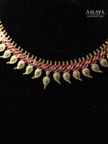 Aalaya Golden Leaf Radiance Necklace Set