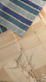 Blue and Beige Kantha Matka Tussar Silk Saree