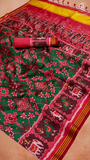 Green & Red Traditional Patola Saree
