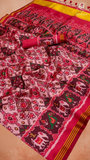 Pink & Red Traditional Patola Saree