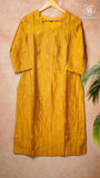 Yellow & Gold Raw Silk Ready-to-Wear Kurti