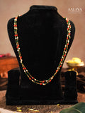 Aalaya Coral Pearl Double-Strand Necklace