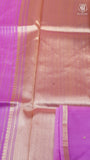 Purple & Gold Pure Kora Organza Banarasi Silk Saree