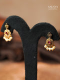 Aalaya Golden Radiance Pearl Drop Necklace Set