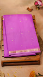 Purple & Gold Pure Kora Organza Banarasi Silk Saree