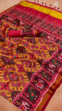 Yellow & Red Traditional Patola Silk Saree