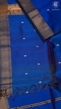 Royal Blue Leaf Butta Zari Handloom Pure Maheshwari Silk Saree