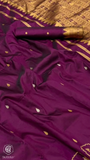 Wine Purple Gold Silver Kanchi Soft Silk Saree