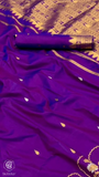 Purple Gold Silver Kanchi Soft Silk Saree