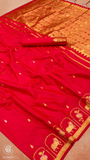 Red Gold Silver Kanchi Soft Silk Saree
