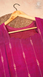 Magenta Purple & Gold Raw Silk Ready-to-Wear Kurti
