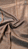 Black & Baby Blue Pure Crepe Chiffon Banarasi Silk Saree