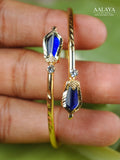 Aalaya Sapphire Prism Open Cuff Bangle