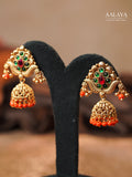 Aalaya Antique Gold Heritage Choker Necklace Set