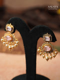 Aalaya Rose Quartz Pearl Pendant Necklace Set