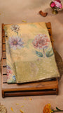 Yellow & Multi Color Floral Kota Doria Saree