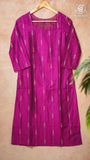 Magenta Purple & Gold Raw Silk Ready-to-Wear Kurti