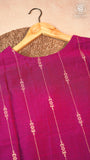 Magenta Purple & Gold Raw Silk Ready-to-Wear Kurti