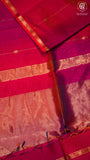 Purple & Pink Ombre Line Diamond Butta Zari Handloom Pure Maheshwari Silk Saree