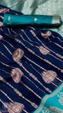 Blue & Turquoise Handloom Weaving Silk Cotton Saree