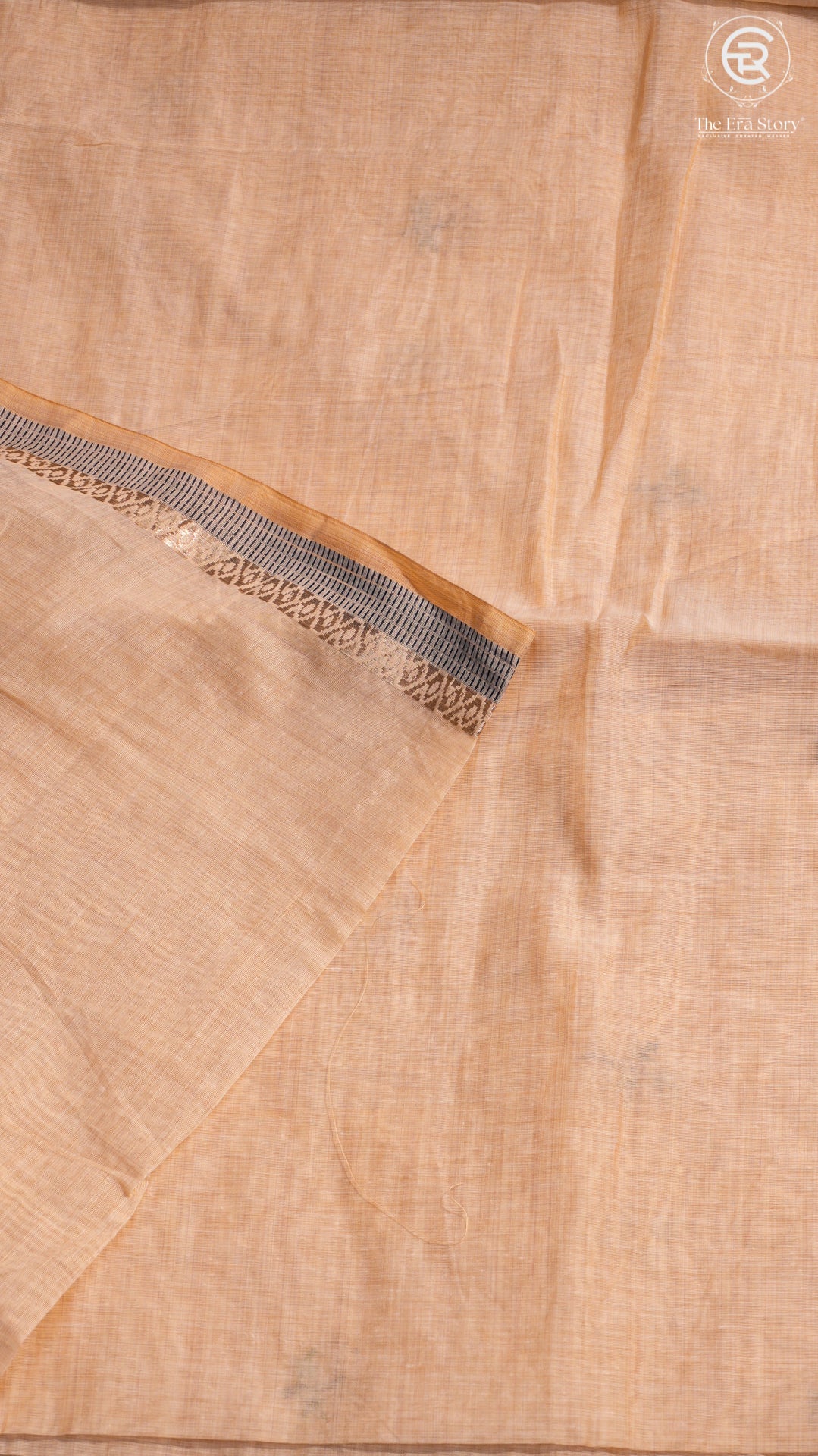 Half-White Gold & Pink Elephant Embroidered Jamdani Cotton Saree