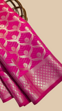 Rani Pink Tissue Silk Saree