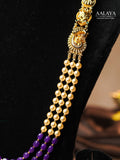 Aalaya Royal Amethyst Purple Pearl Necklace