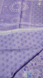 Purple Lotus Floral Kota Doria Saree