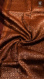 Orange & Brown Pure Crepe Chiffon Banarasi Silk Saree