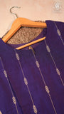 Violet Blue & Gold Raw Silk Ready-to-Wear Kurti