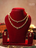 Aalaya Floral Radiance Double-Layer Necklace Set