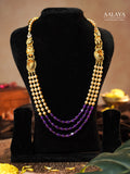 Aalaya Royal Amethyst Purple Pearl Necklace