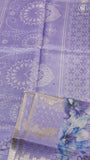 Purple Lotus Floral Kota Doria Saree