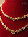 Aalaya Floral Radiance Double-Layer Necklace Set