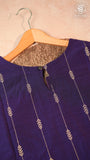 Violet Blue & Gold Raw Silk Ready-to-Wear Kurti