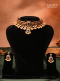 Aalaya Regal Kundan Pearl Choker Necklace Set