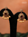 Aalaya Regal Kundan Pearl Choker Necklace Set
