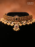 Aalaya Regal Kundan Pearl Choker Necklace Set