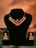 Aalaya Mango Pearl Heritage Jhumka Necklace Set