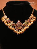 Aalaya Mango Pearl Heritage Jhumka Necklace Set
