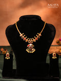 Aalaya Navaratna Pendant Statement Necklace Set