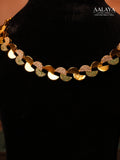 Aalaya Green Crystal Wave Link Necklace Set