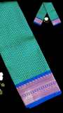 Forest Green and Royal Blue Festive Kanchipuram Silk Saree