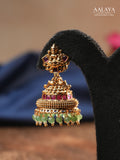 Aalaya Lakshmi Ruby Temple Jhumka Earrings