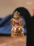 Aalaya Lakshmi Mayura Jhumka Earrings