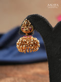 Aalaya Lakshmi Antique Gold Jhumka Earrings