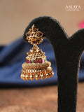 Aalaya Lakshmi Heritage Temple Jhumka Earrings