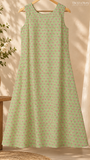 Green Pink Lotus Mogra Chanderi Ready-to-Wear Kurti