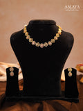 Aalaya Pink Floral Motif Heritage Necklace Set
