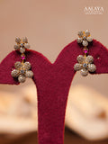 Aalaya Diamond Floral Drop Necklace Set